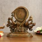 Pure Brass Panchmukhi Hanuman Statue 9.5" | Crossed Legs | Antique Bronze | 4.9 kg Exquisite Divine Strength | 9" Width, 5.5" Depth | Power & Devotion